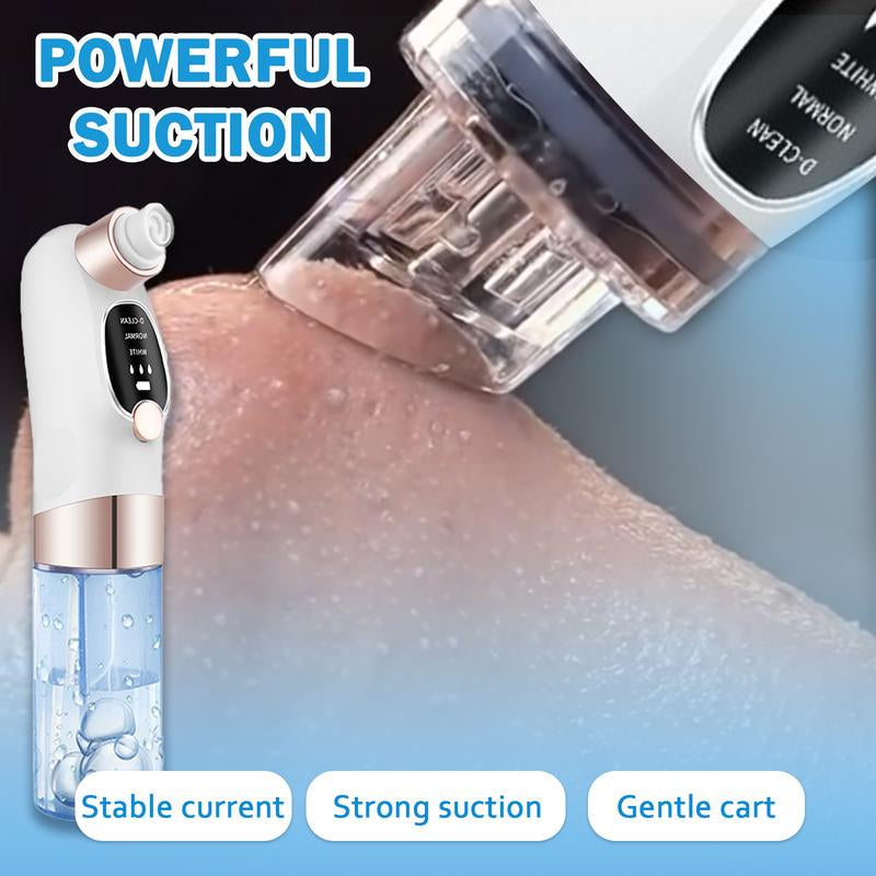 Rechargeable Blackhead Remover Pore Vacuum - 6 Attachments 3 Speed Portable Facial Cleaning Tool USB Fast Charge