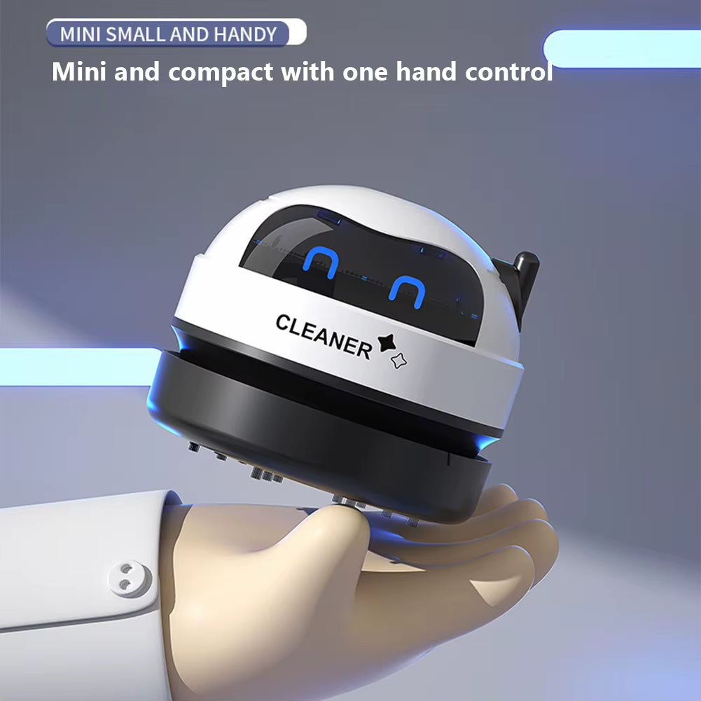 Portable Mini Vacuum Cleaner for Desk and Table Dust USB Rechargeable with Detachable Nozzle for Pet Hair and Crumbs Cleaning